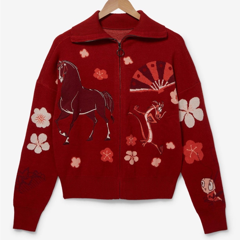 Disney Mulan Icons Zippered Sweater Boxlunch Exclusive
